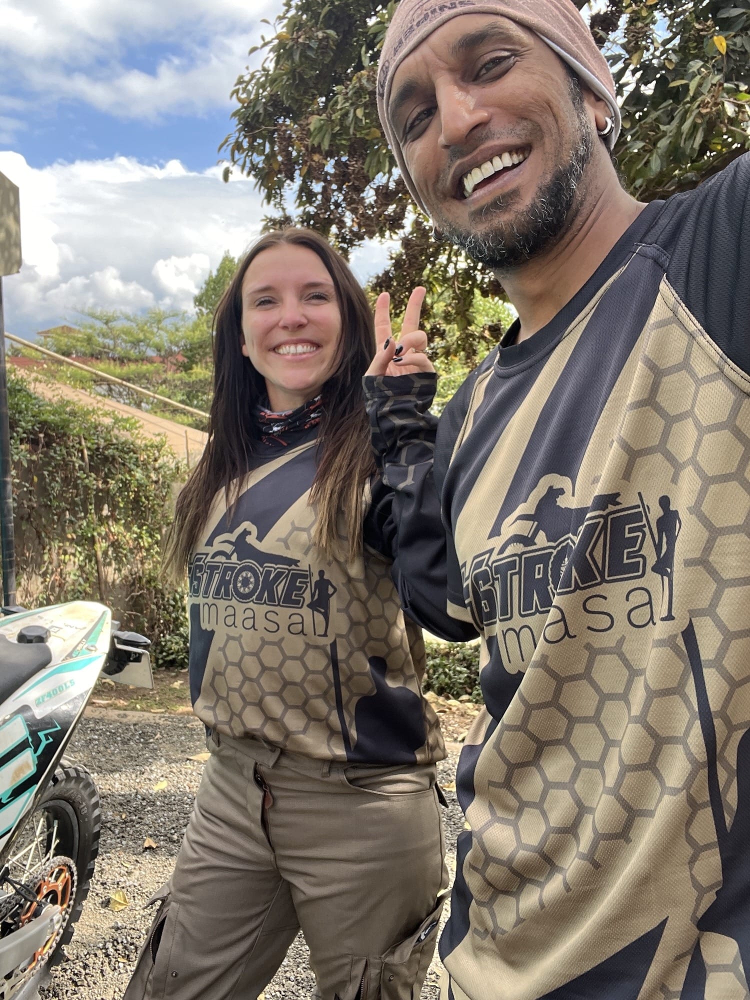 Cyndi Martin on a Tanzania motorbike tour with 4strokemaasai