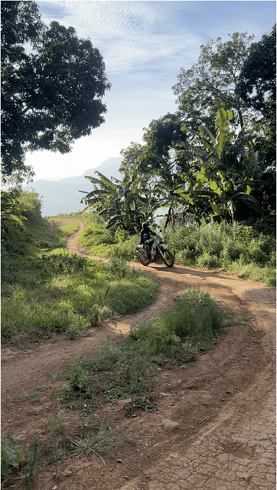 Scenery along the Pare Mountains during a Tanzania motorbike tour